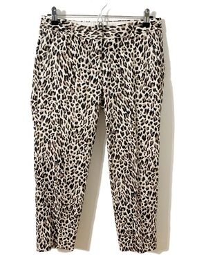 J. Crew Factory Stretch Cotton Blend City Fit Cheetah Animal Print Pants 🐆